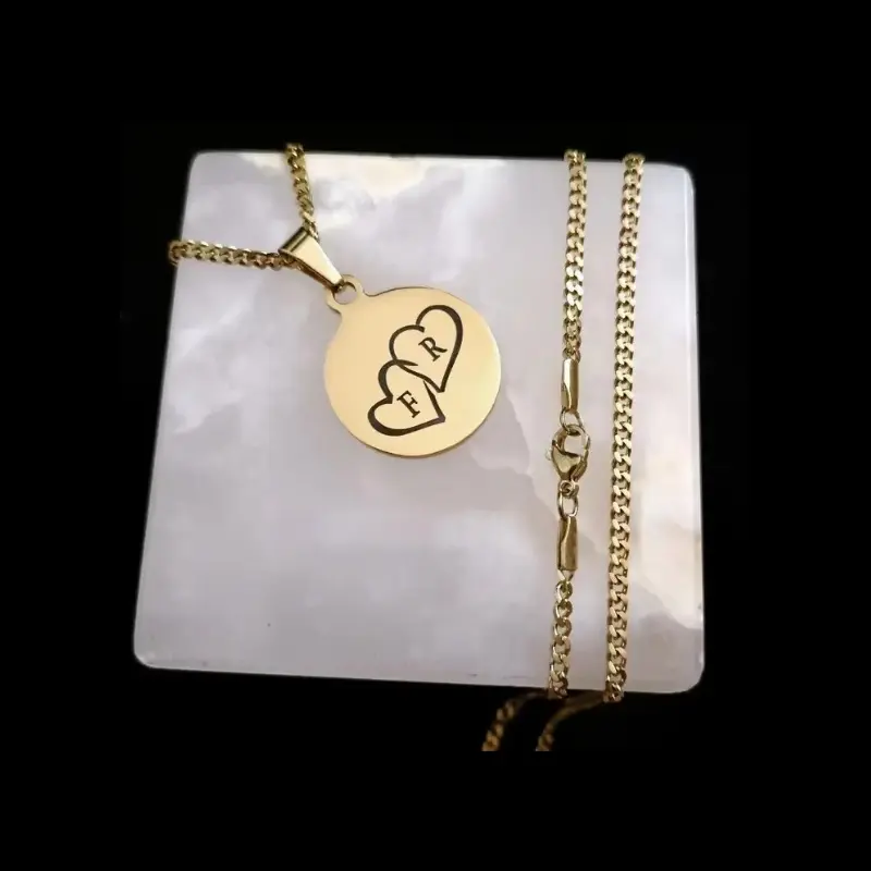 Ketting met letters goud kleurig graveren